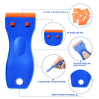 Plastic Razor Blade Scrapers Glue Remover (2 Pieces)  with 20 plastic bladed