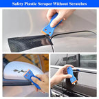 Plastic Razor Blade Scrapers Glue Remover (2 Pieces)  with 20 plastic bladed