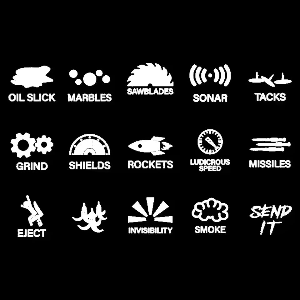 Car Blank Button Stickers - Version 1 - 15 pieces