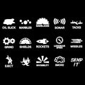 Car Blank Button Stickers - Version 1 - 15 pieces