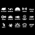 Car Blank Button Stickers - Version 1 - 15 pieces