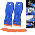 Plastic Razor Blade Scrapers Glue Remover (2 Pieces)  with 20 plastic bladed