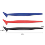 Vinyl Car Wrapping Flexible Micro Squeegee Curves Slot Tint Tool Set 3 in 1 with Different Hardness for Installing Vehicle Wraps and Auto Stickers