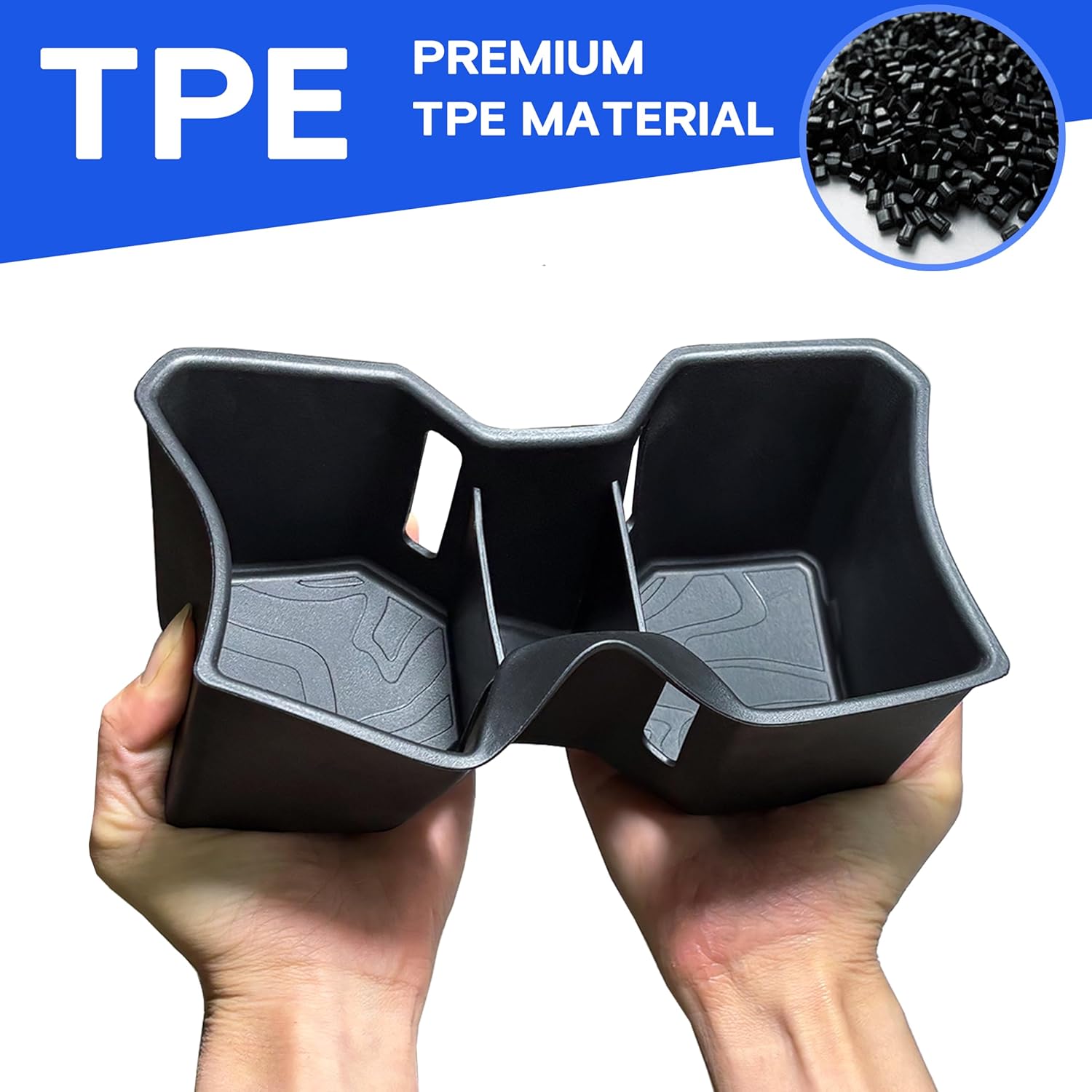 2022–2026 Nissan Frontier – Middle Console and Armrest Front Cup Holder Accessories, Non-Slip Drink Stopper Organizer