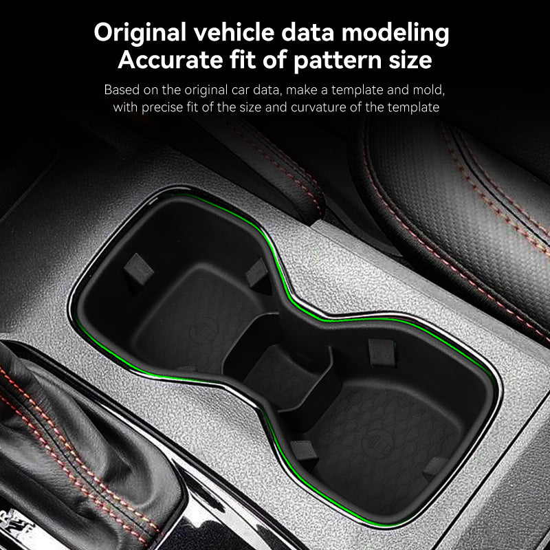 2022–2026 Nissan Frontier – Middle Console and Armrest Front Cup Holder Accessories, Non-Slip Drink Stopper Organizer