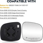 2008-16 TOWN & COUNTRY 2008-20 GRAND CARAVAN Right Side Mirror Glass Heated
