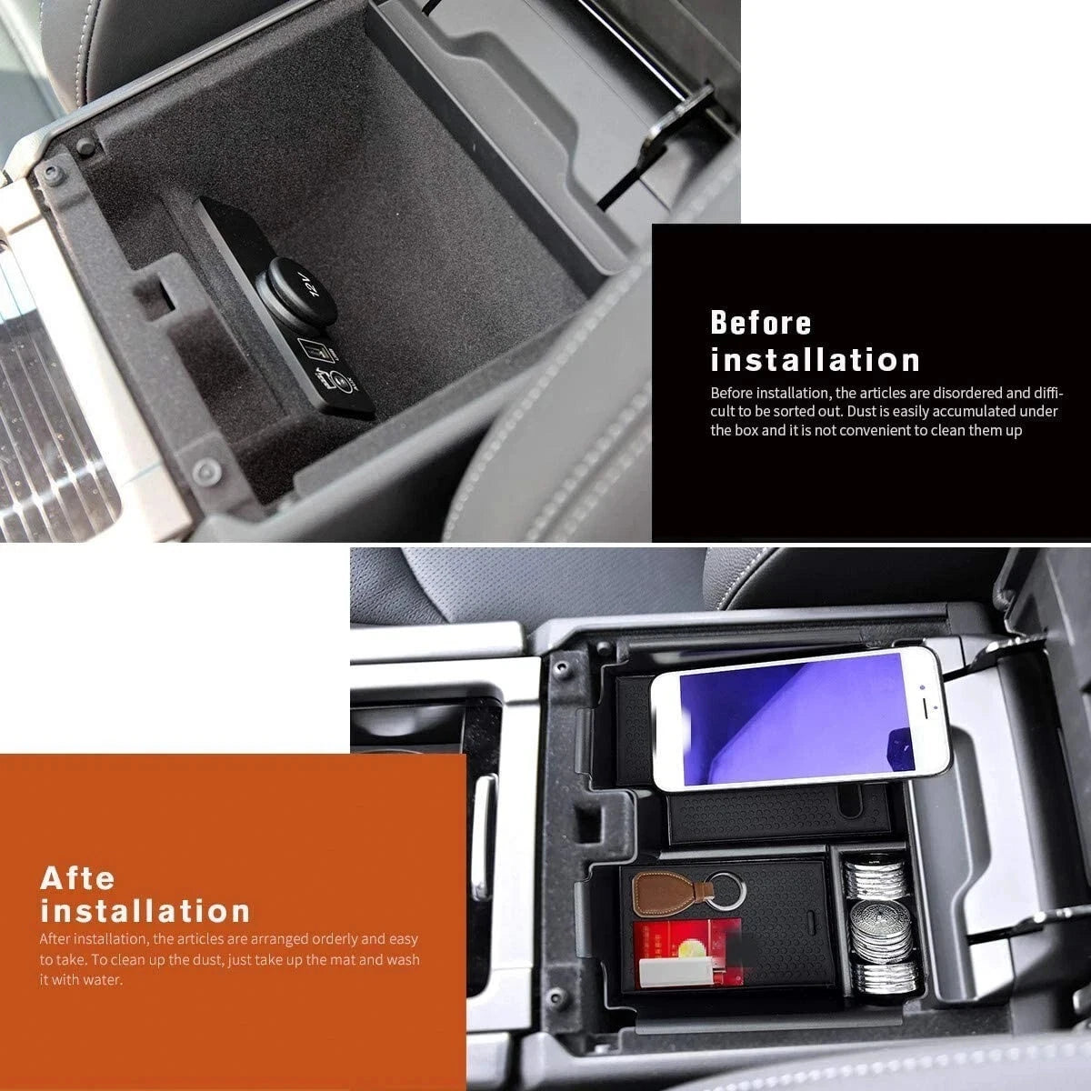 2016-2018 Range Rover Evoque Center Console Organizer