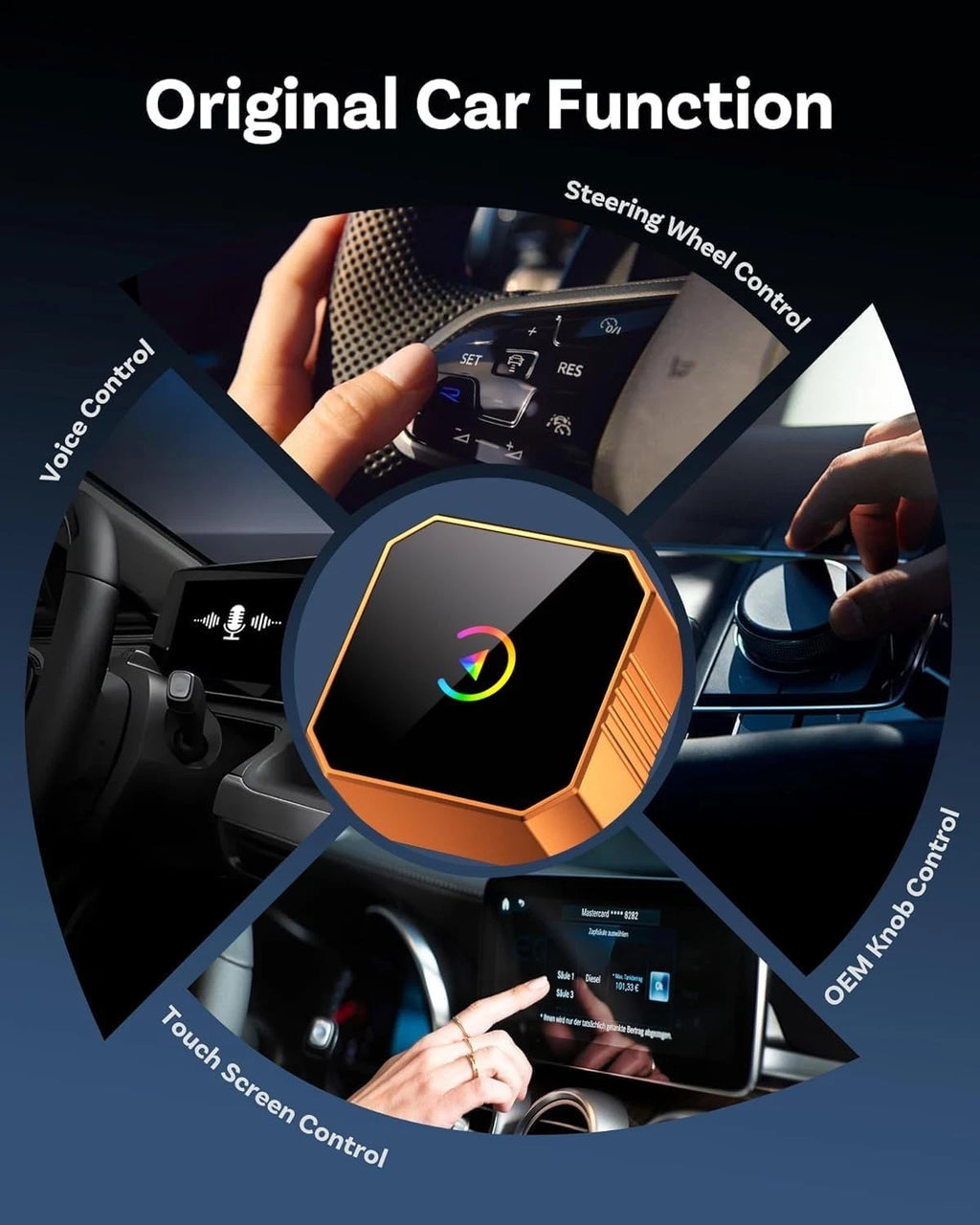 2026 Aimoon Mini Wireless CarPlay Adapter Upgrade Wired to Wireless for CarPlay