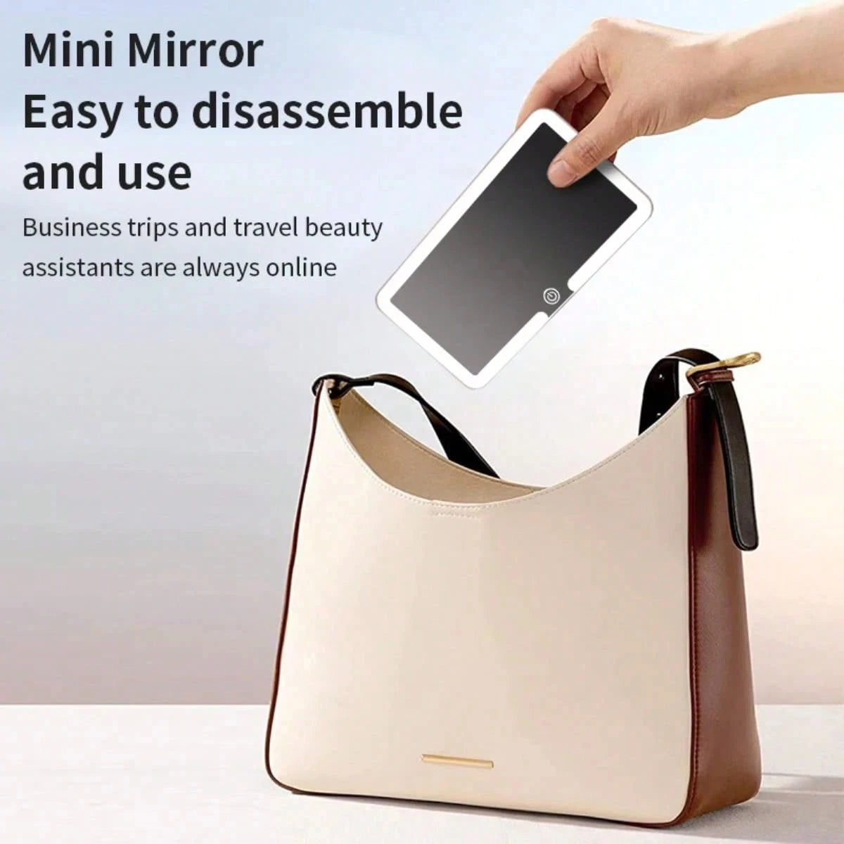 LED Car Sun Visor Makeup Mirror Rechargeable HD Vanity Light Universal