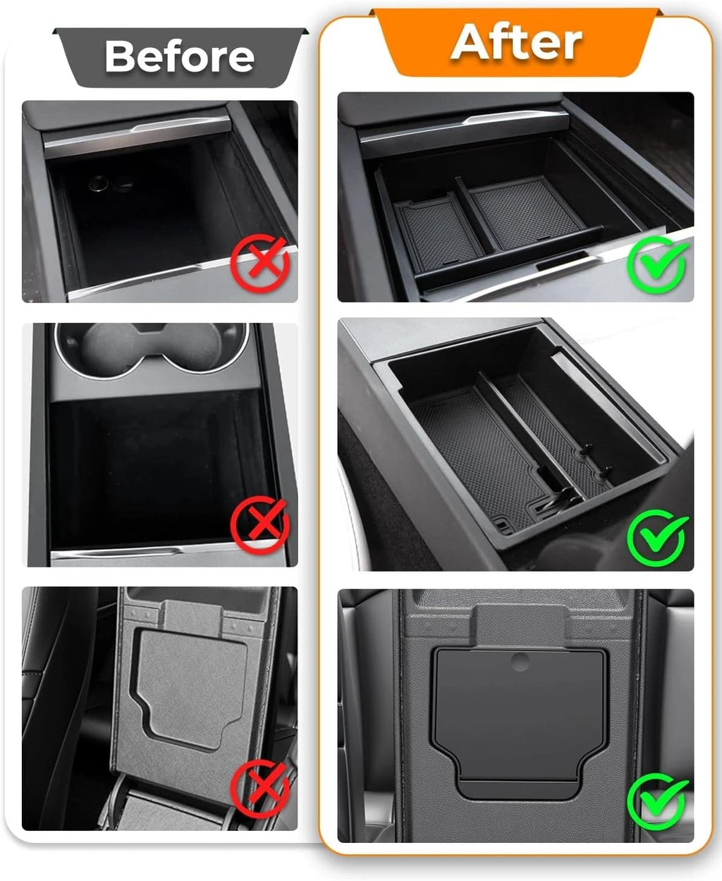 2024 - 2026 Tesla Model 3 Center Console Organizer