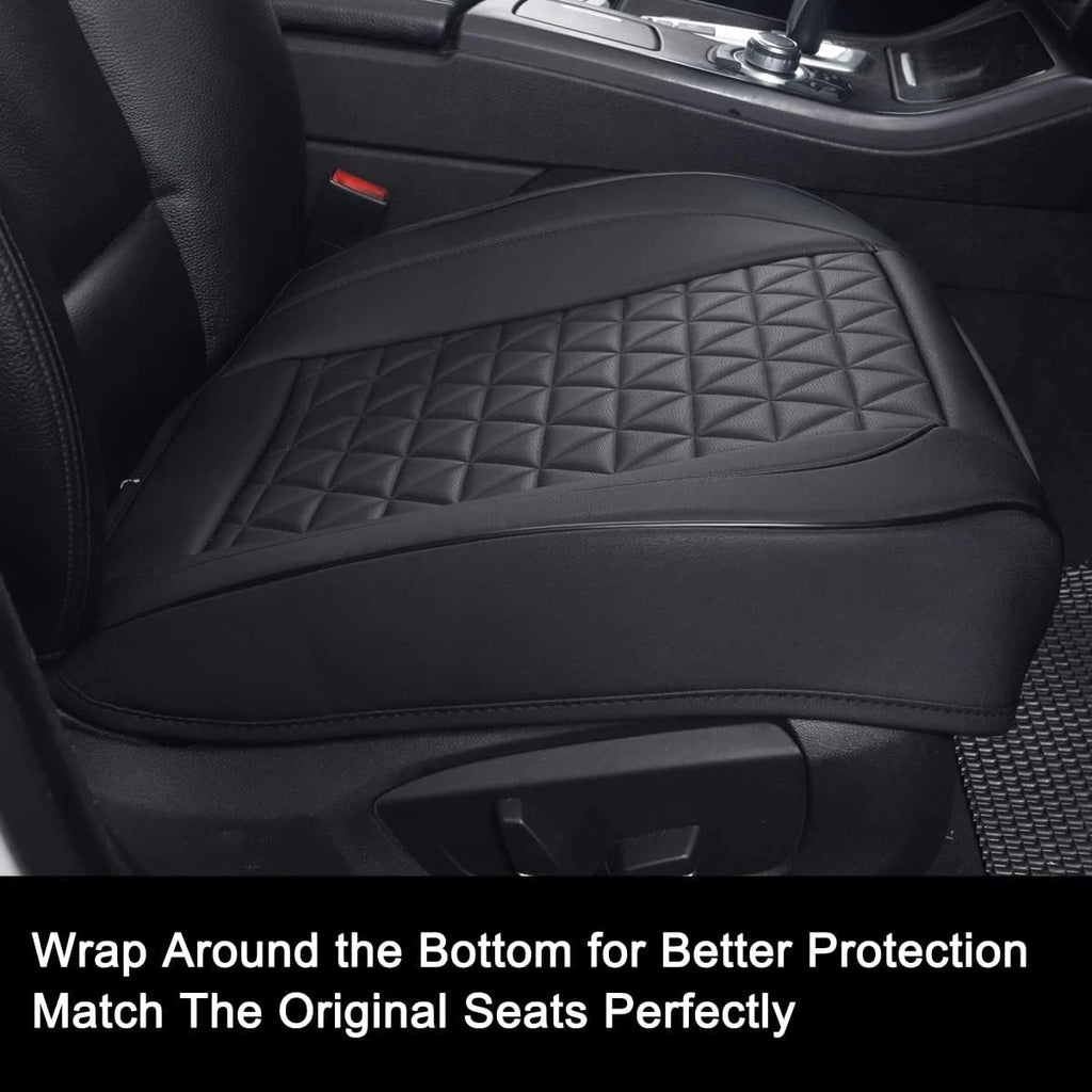 Black Panther 1 Pair Front Bottom Seat Covers Faux Leather