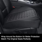 Black Panther 1 Pair Front Bottom Seat Covers Faux Leather