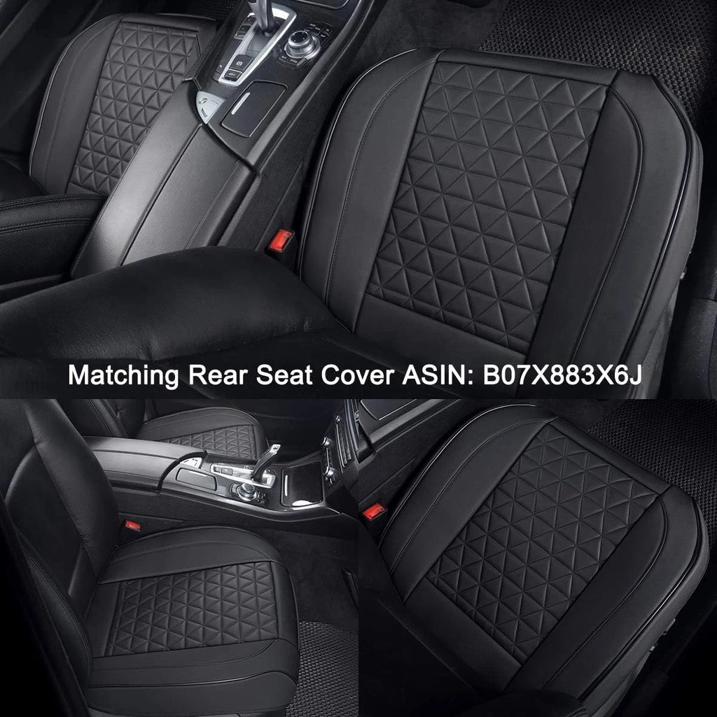 Black Panther 1 Pair Front Bottom Seat Covers Faux Leather
