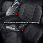 Black Panther 1 Pair Front Bottom Seat Covers Faux Leather