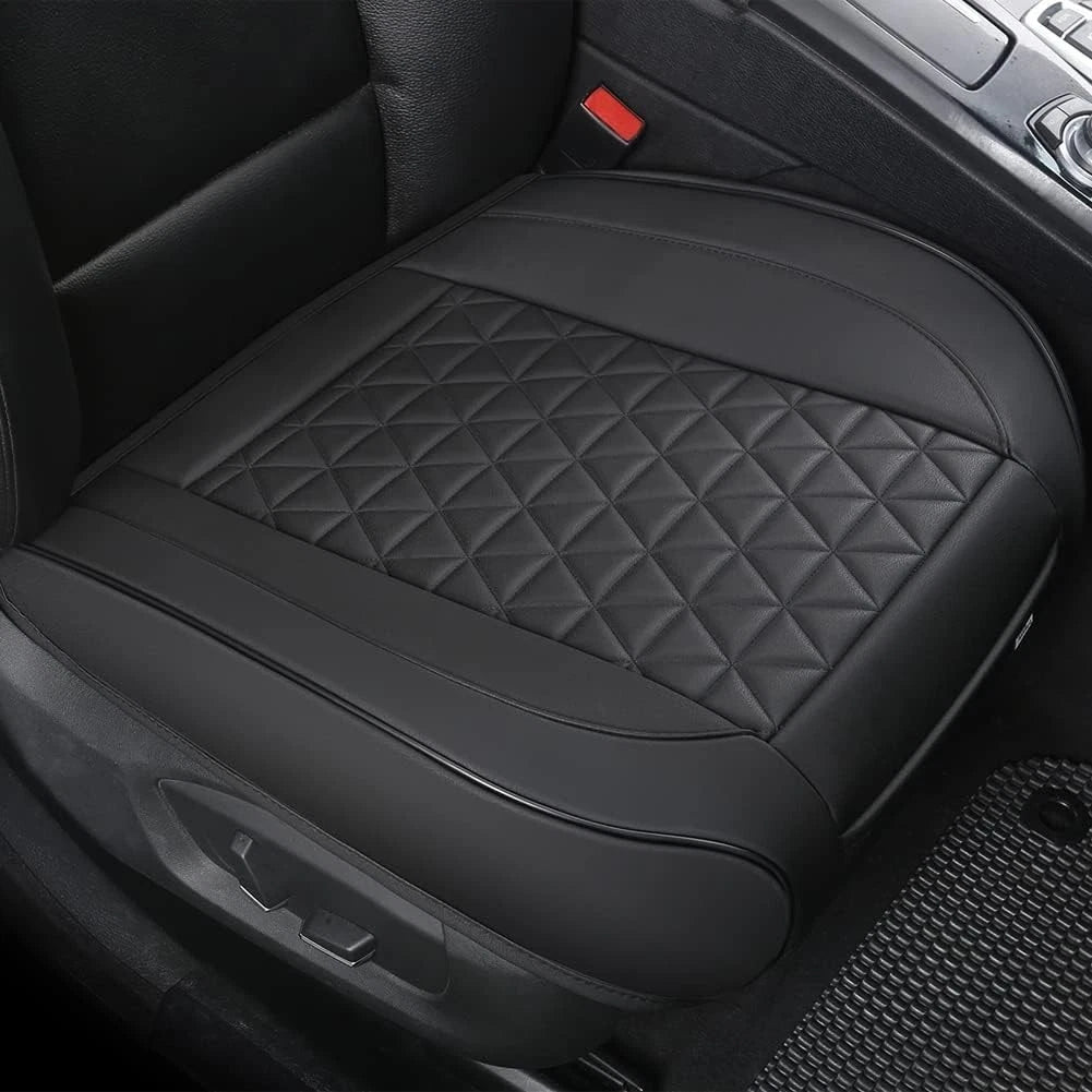 Black Panther 1 Pair Front Bottom Seat Covers Faux Leather