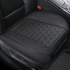 Black Panther 1 Pair Front Bottom Seat Covers Faux Leather