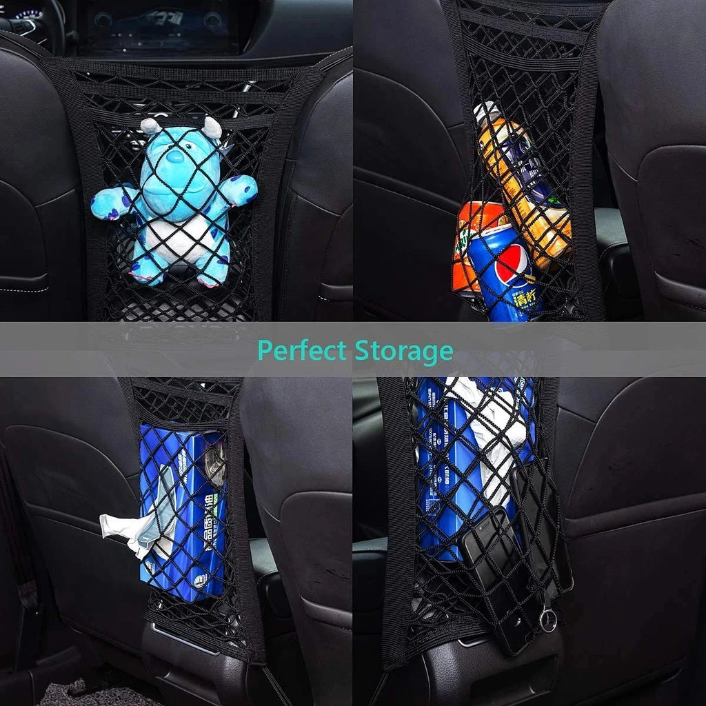 3 Layer Mesh Vehicle Back Seat Car Dog Pet Barrier Divider Net Organizer for SUV