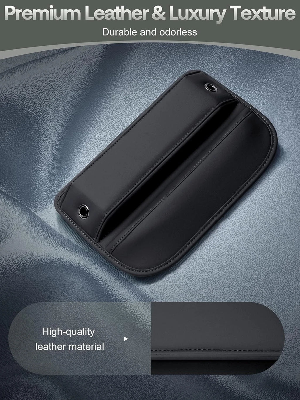 Car Seat Gap Filler Premium Leather Organizer for Car SUV Truck 1 PC