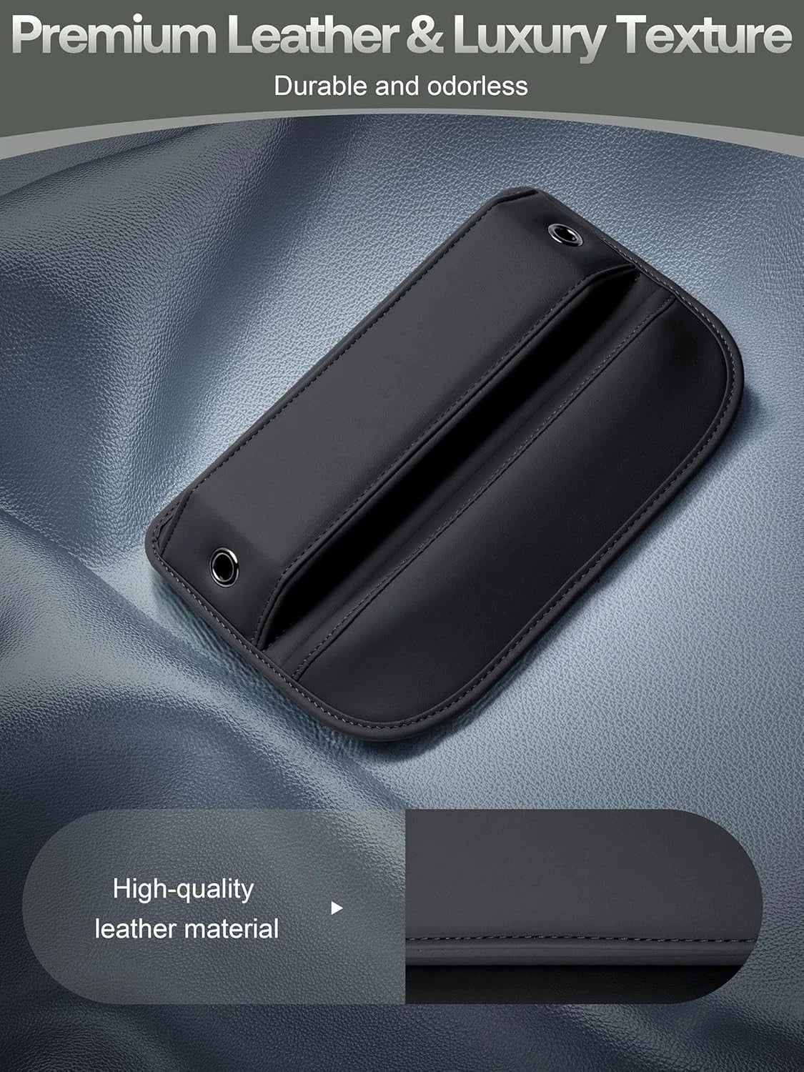 Car Seat Gap Filler Premium Leather Organizer for Car SUV Truck 1 PC