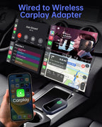 Luckymore Wireless Carplay Adapter, Converts Wired to Wireless Carplay - Grey