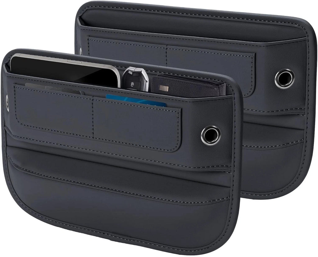 Car Seat Gap Filler Organizer, 02 Black, 2 Pack