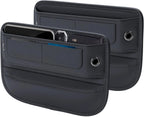 Car Seat Gap Filler Organizer, 02 Black, 2 Pack