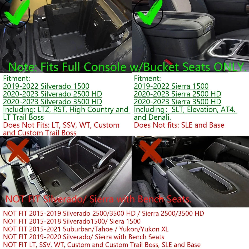 2019-2022 Chevy Silverado/Sierra 1500 Center Console Organizer