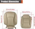 Driver & Passenger Perforated Leather Seat Cover Tan For Lexus 2007-2012 ES350