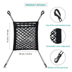 3 Layer Mesh Vehicle Back Seat Car Dog Pet Barrier Divider Net Organizer for SUV