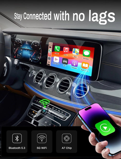 2-in-1 Wireless CarPlay Adapter 2026 Support Apple CarPlay & Android Auto