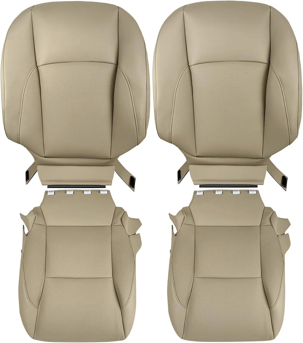 Driver & Passenger Perforated Leather Seat Cover Tan For Lexus 2007-2012 ES350