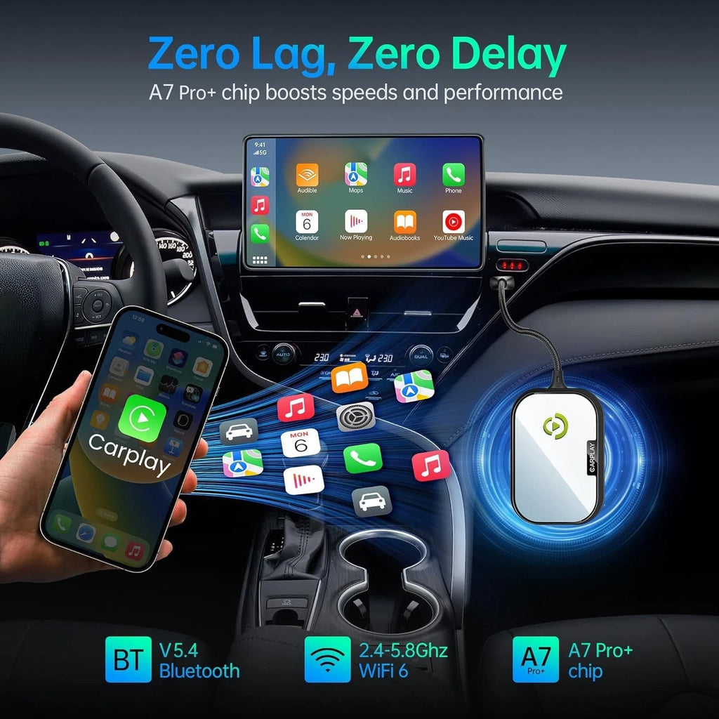 CarEase Wireless Android Auto and Apple CarPlay.  From wired to wireless