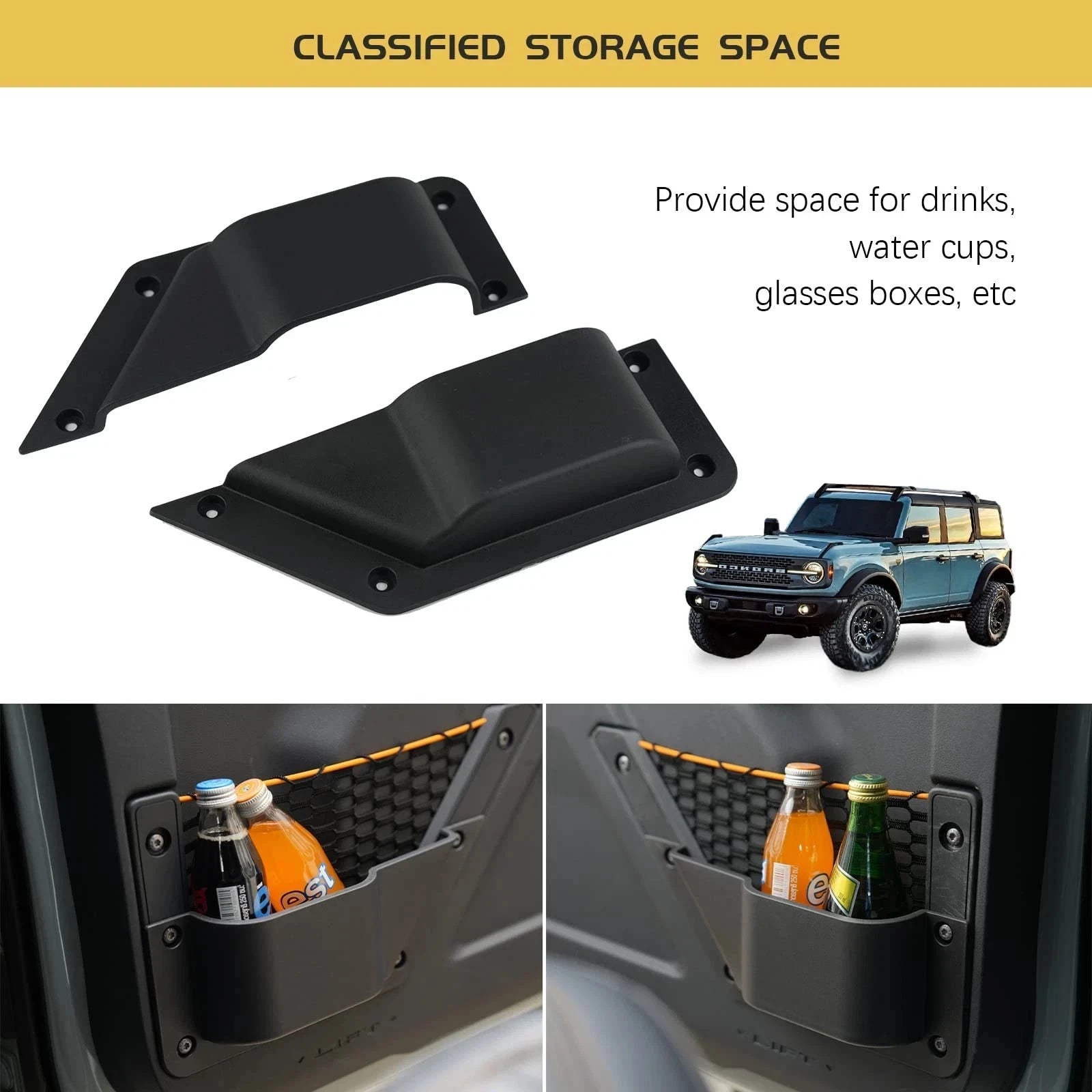 Front Door Side Organizer Box Ford Bronco Storage