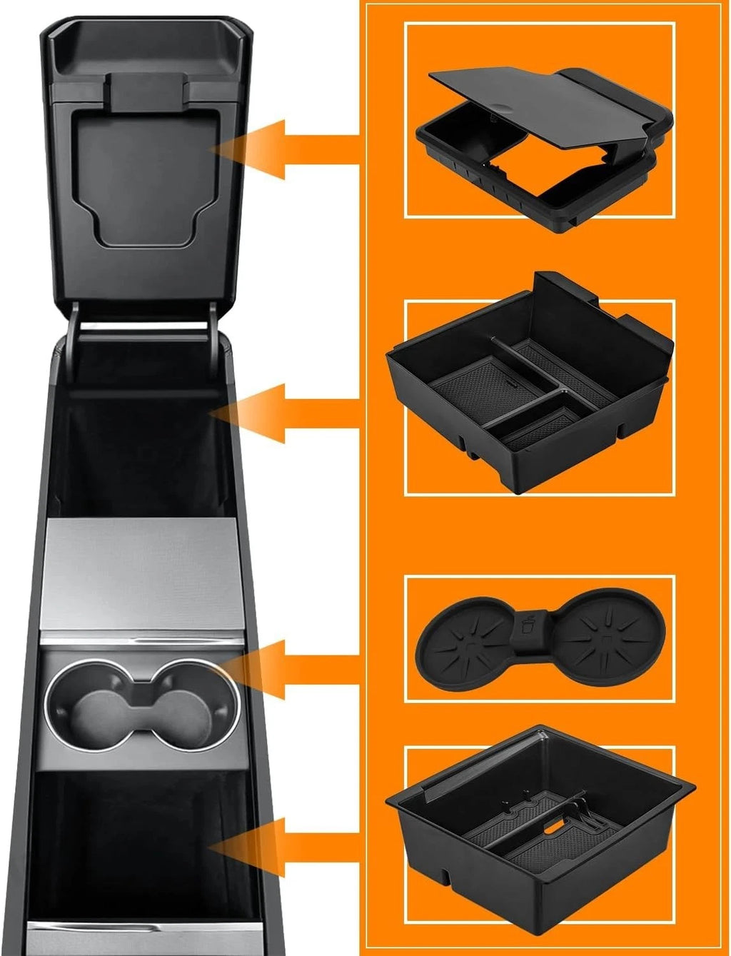 2024 - 2026 Tesla Model 3 Center Console Organizer