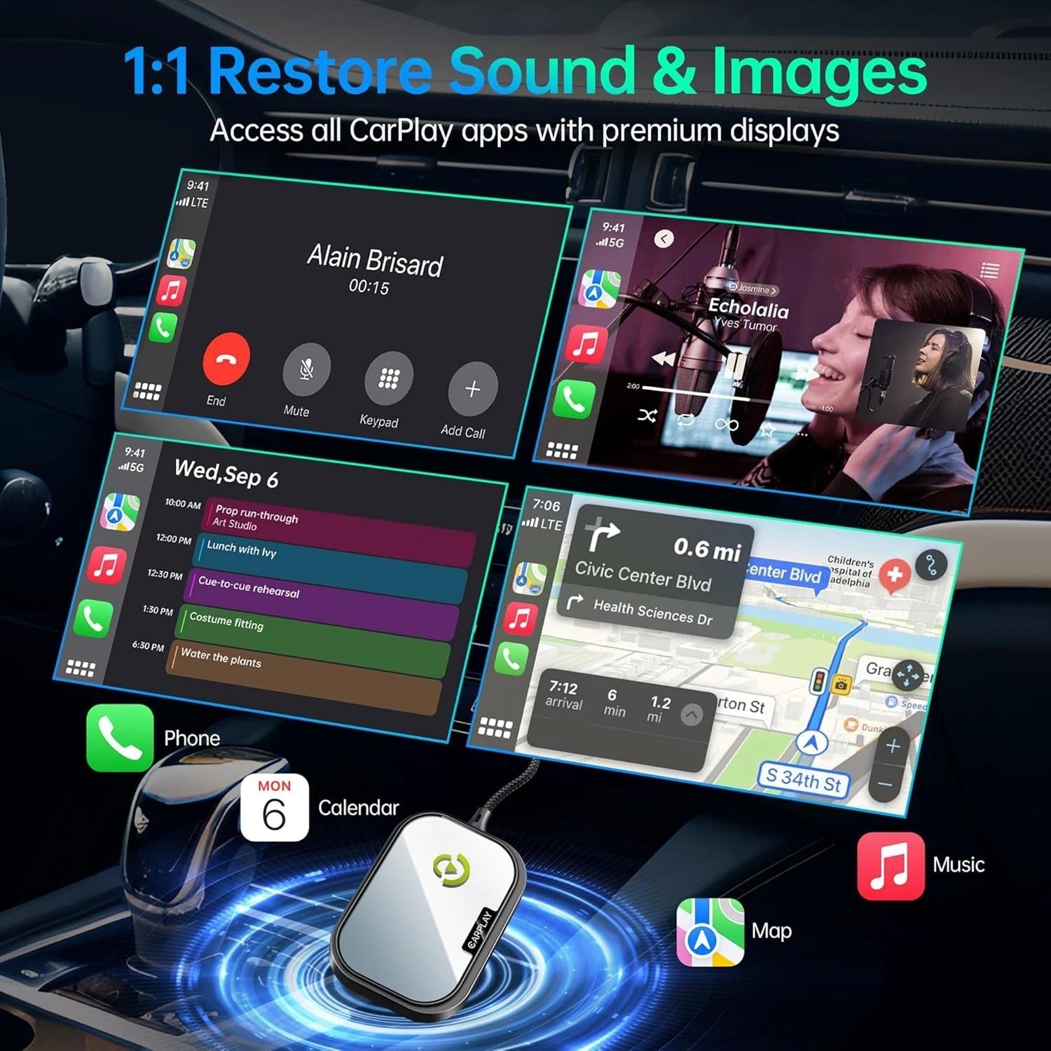 CarEase Wireless Android Auto and Apple CarPlay.  From wired to wireless