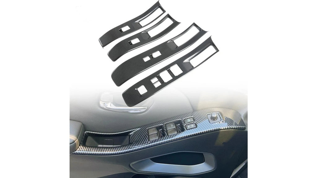 For Nissan Frontier 2022 - 2024 ABS Carbon Fiber Window Lift Trim Switch Panel Cover