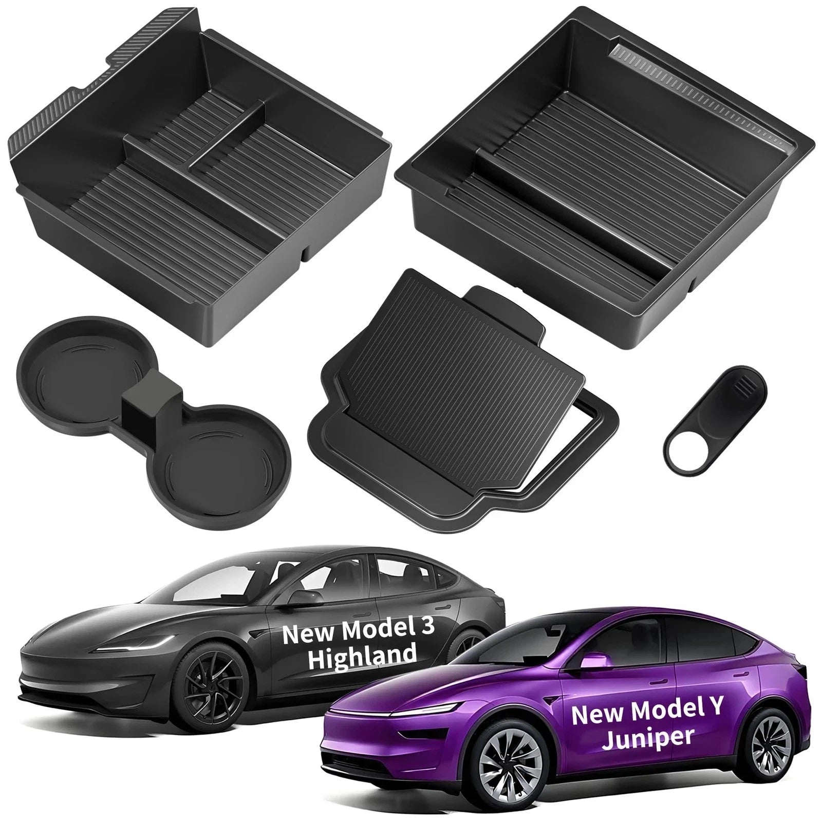 For 2025 2026 Tesla Model Y Juniper Accessories Center Console Organizer
