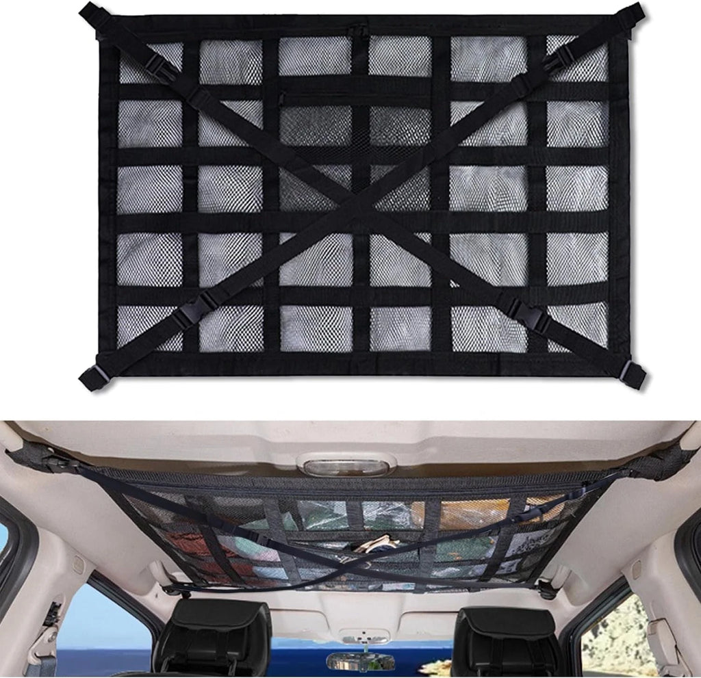 Universal Car Truck Interior Ceiling Net Roof Storage Cargo Mesh Organizer