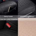 Black Panther 1 Pair Front Bottom Seat Covers Faux Leather