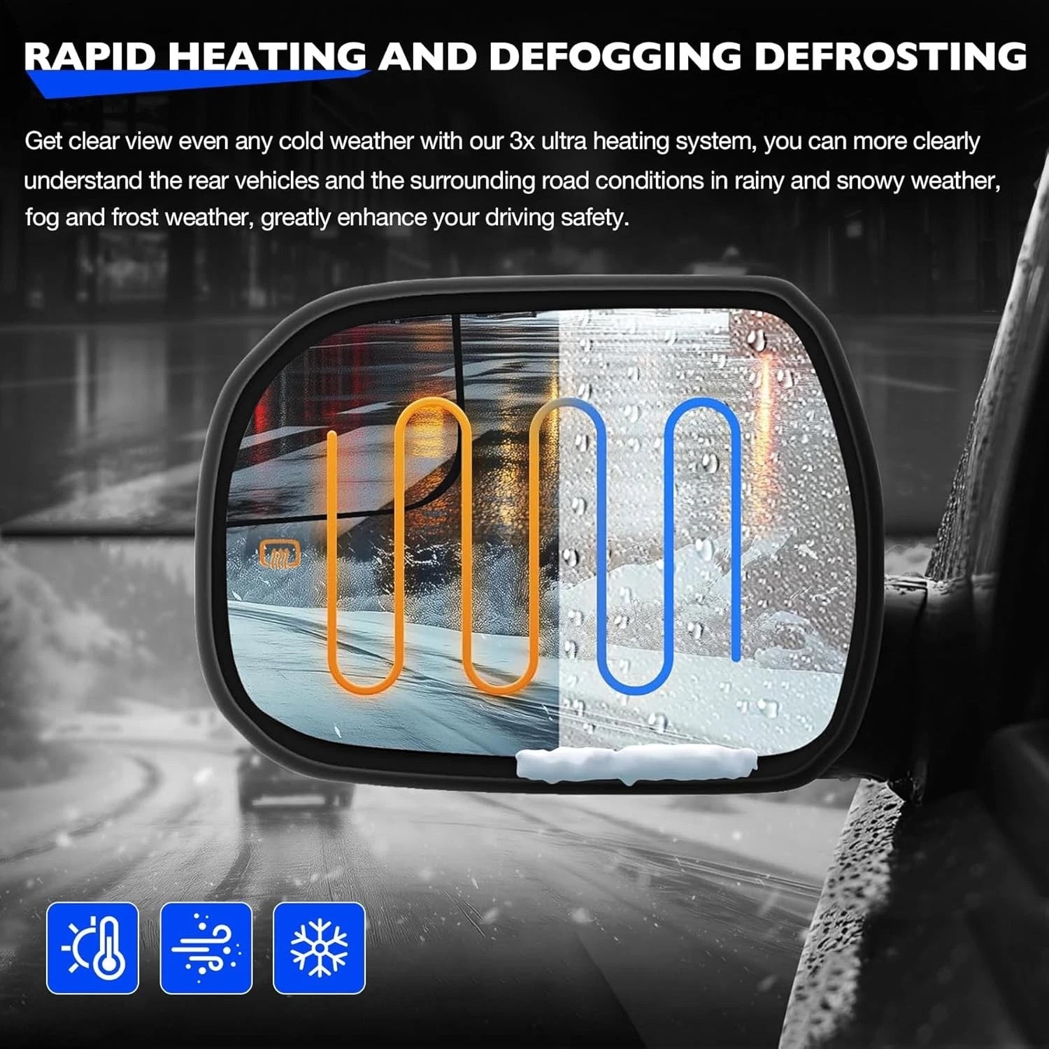 2014 - 2020 Toyota Sienna Left Side Mirror Glass with Power Heated 8790308080