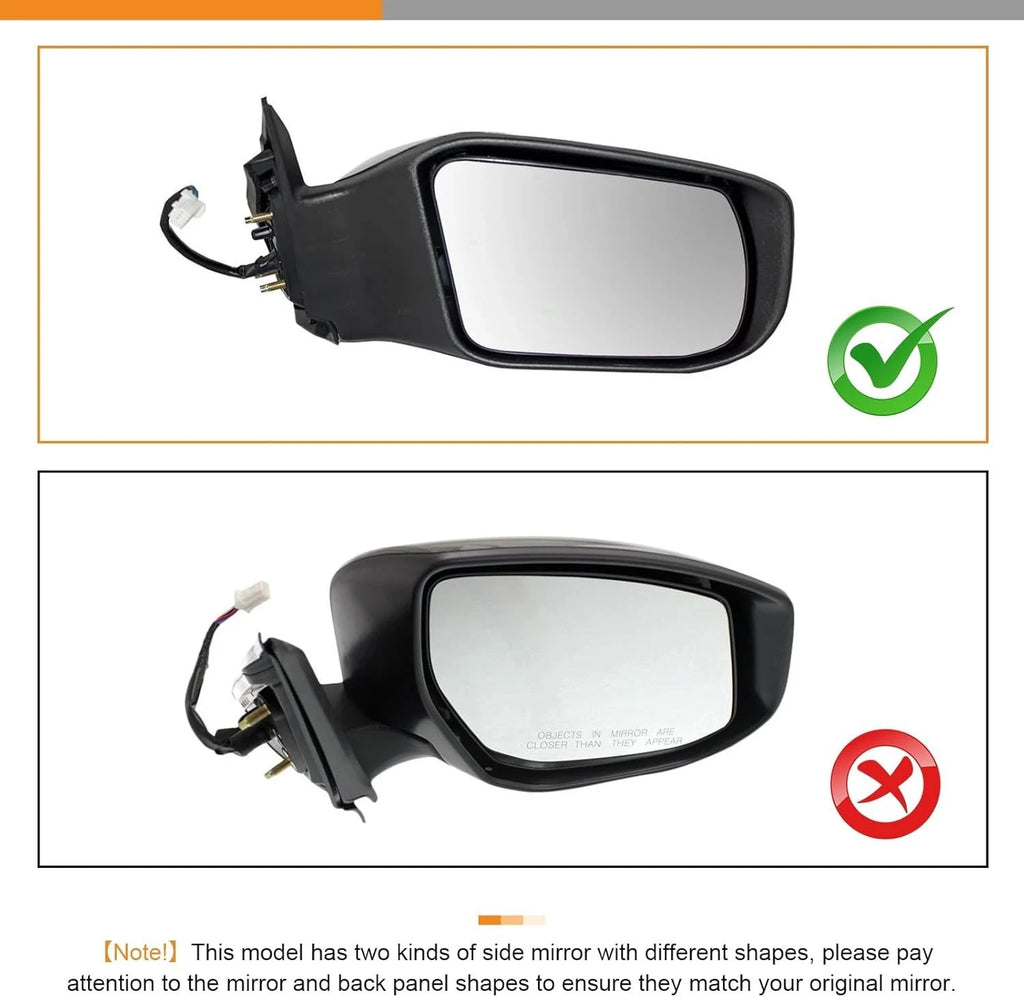 2013-2018 For Altima Nissan Mirror Glass Passenger Side with Backing Plate