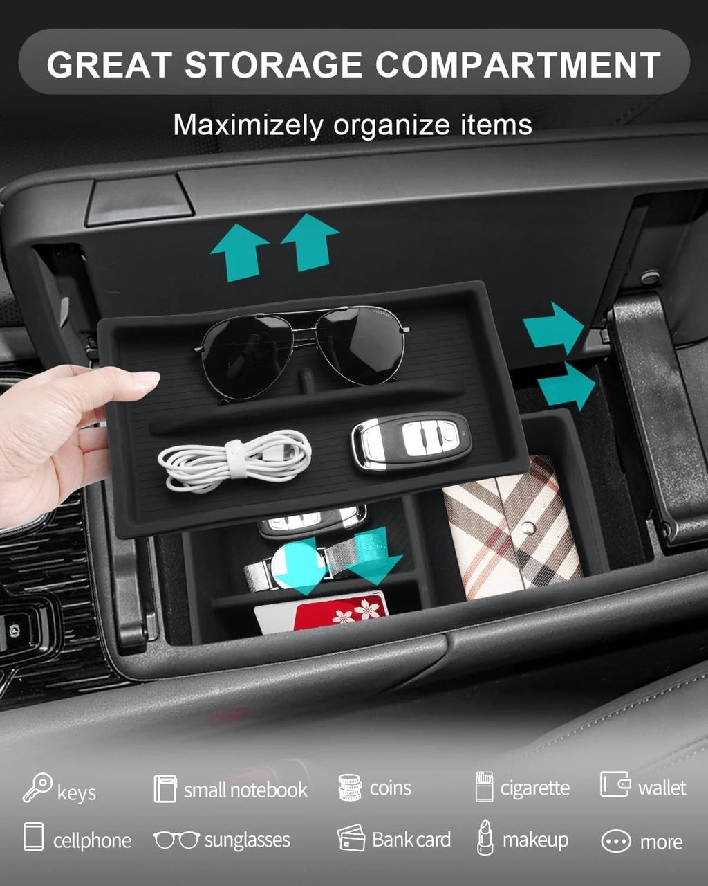 2023-2026 Lexus RX350 Silicone Center Console Organizer Tray 2PCS