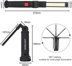 2Pack LED Work Lights, USB Rechargeable COB Light with Magnetic Base 360°Rotate