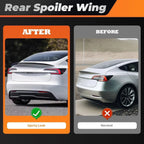 2017-2023  Tesla Model 3 Rear Spoiler Wing/Reat Lip ABS Matte Carbon fiber