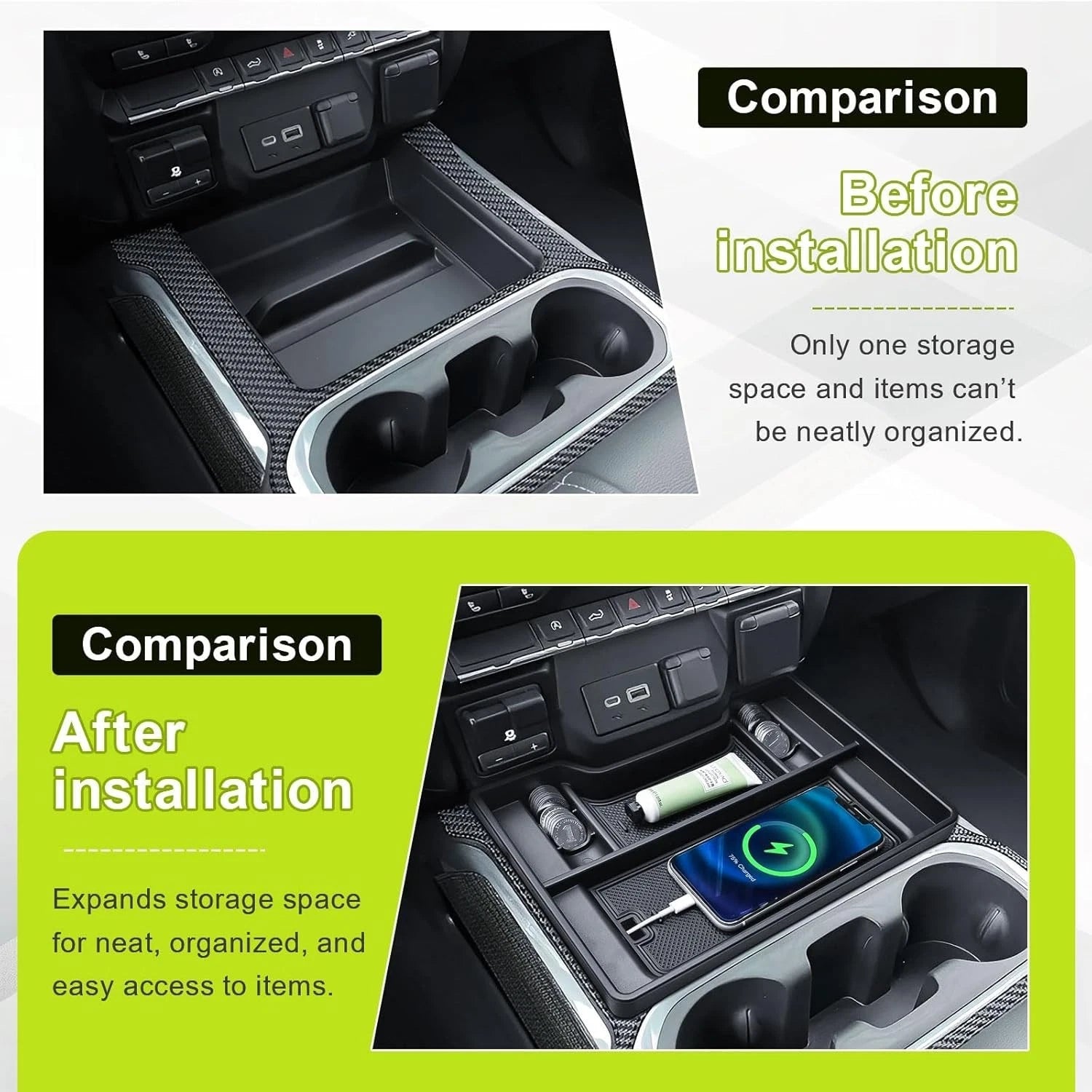 2019-2022 Chevy Silverado/Sierra 1500 Center Console Organizer