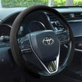 Ernica Suede Steering Wheel Cover, Universal 15 Inch Car Black