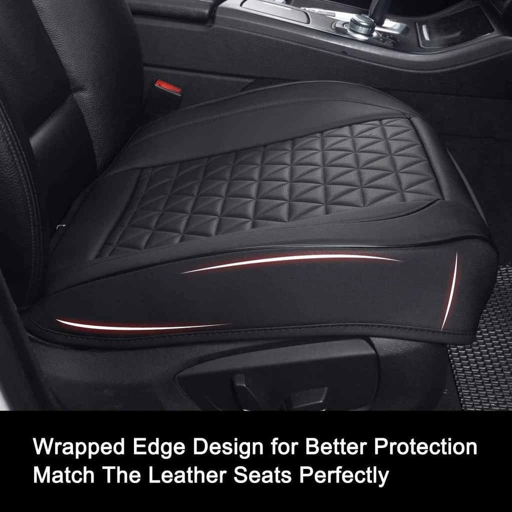 Black Panther 1 Pair Front Bottom Seat Covers Faux Leather