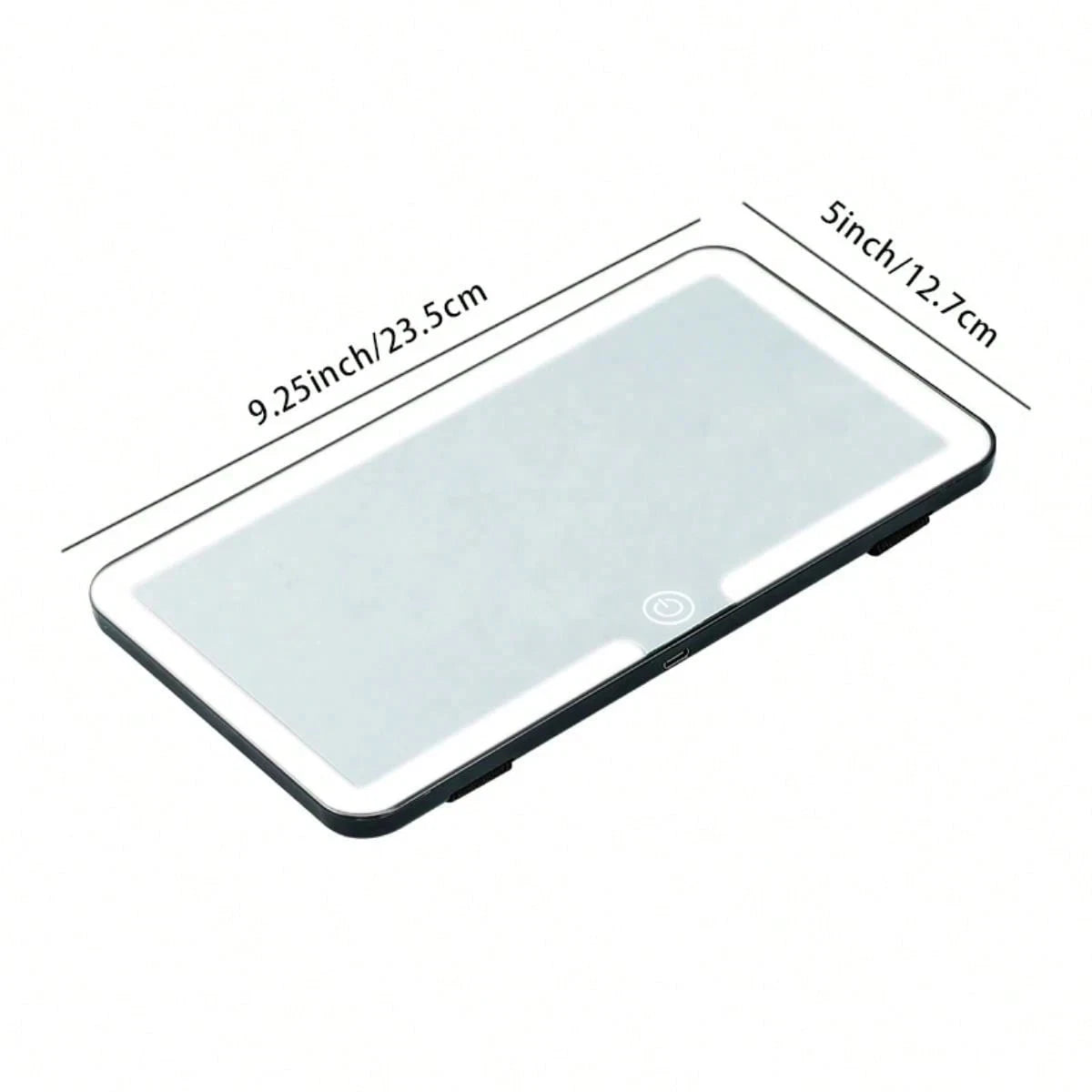 LED Car Sun Visor Makeup Mirror Rechargeable HD Vanity Light Universal