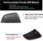 2017-2023 Tesla Model 3 Add-on ABS Matte Carbon Fiber Side Mirror Covers Cap