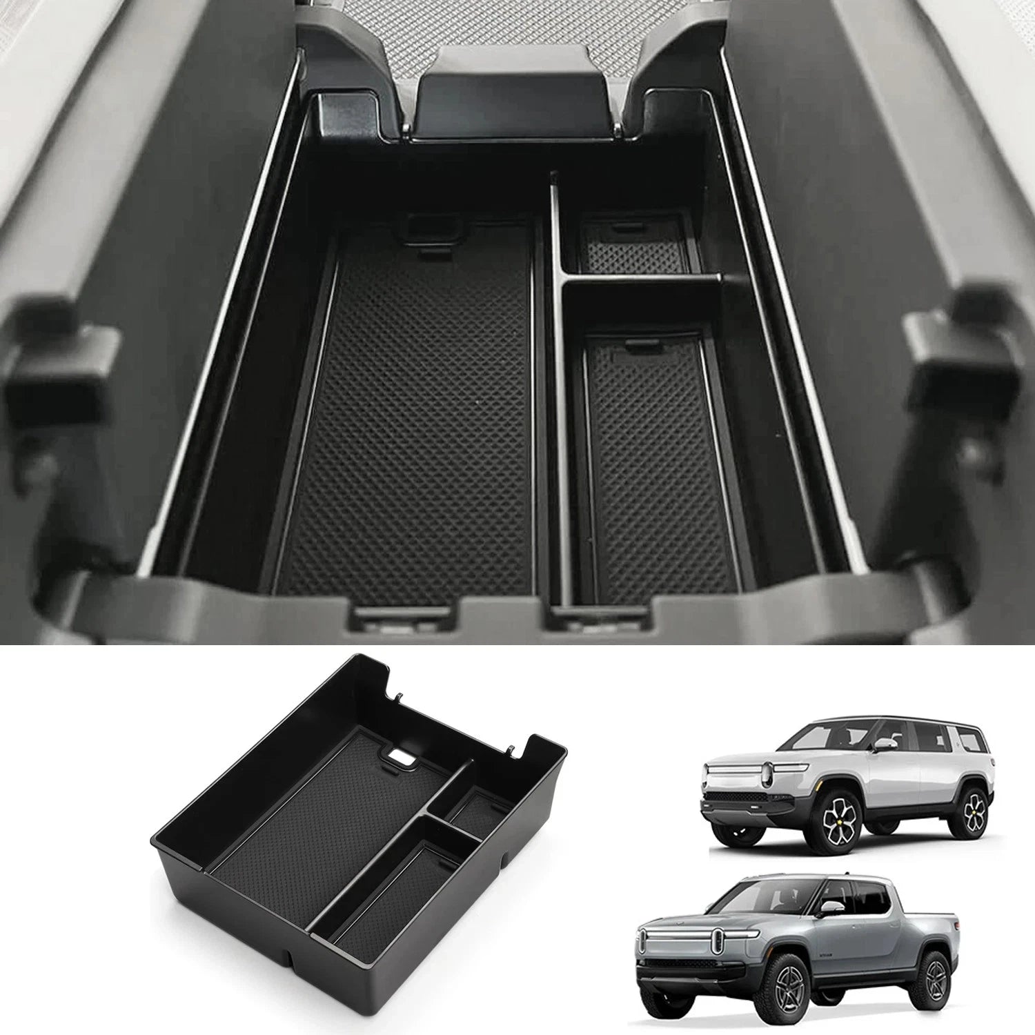 Rivian R1T & R1S  Center Console Organizer Tray -  Armrest Storage